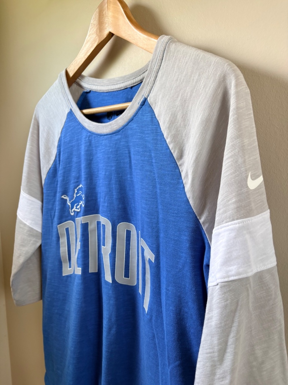 Detroit Lions NFL Womens Nike 3/4 Sleeve Shirt - Picture 3 of 7